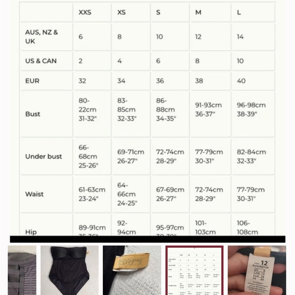 Bond-eye Australia Bandeau Ladder Back One Piece Swimsuit Black U.S. Size 10 - Picture 3 of 10